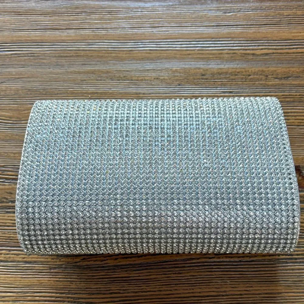 Sparkling Silver Rhinestone Clutch